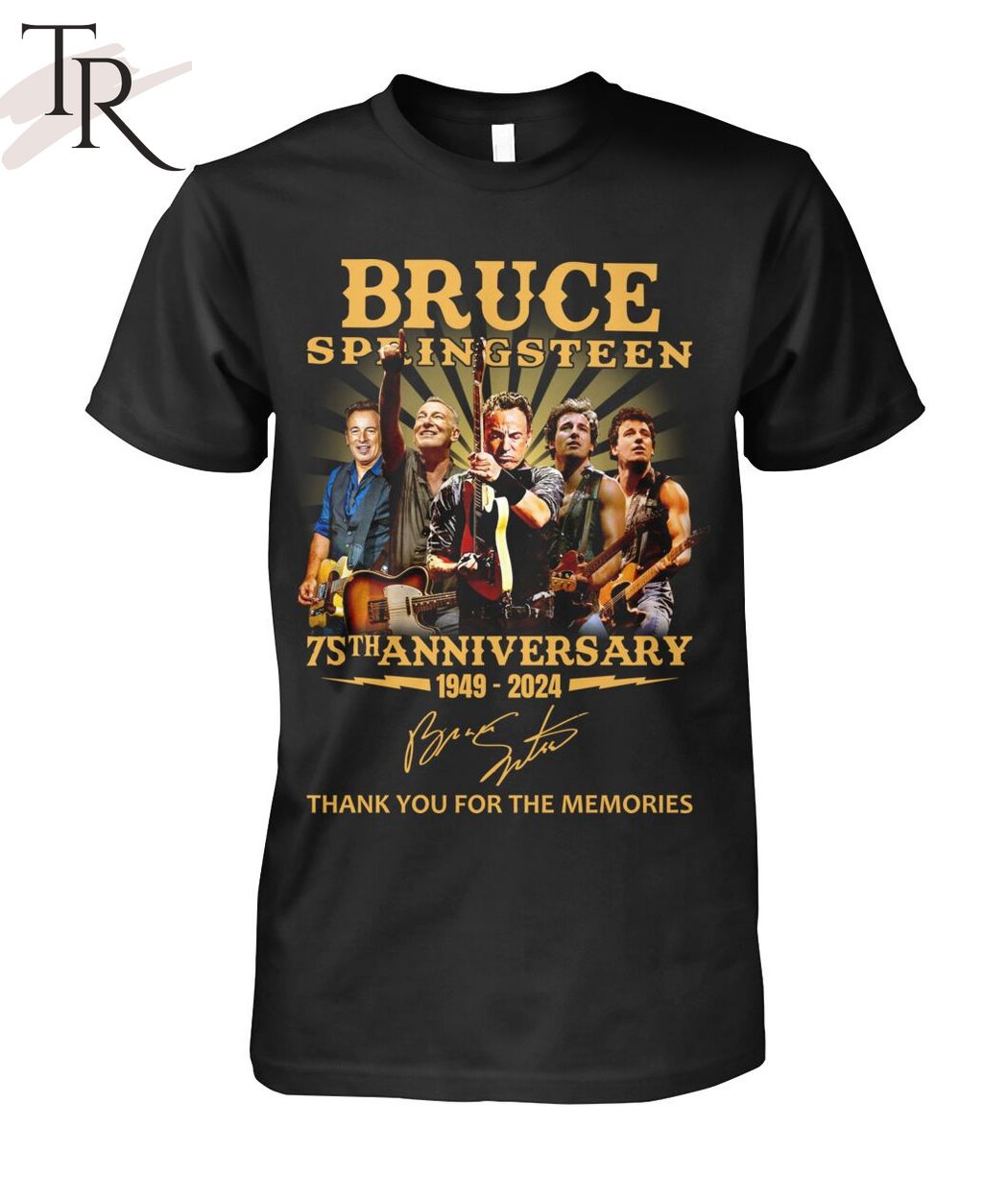 Bruce Springsteen 75th Anniversary 1949 - 2024 Thank You For The Memories T-Shirt