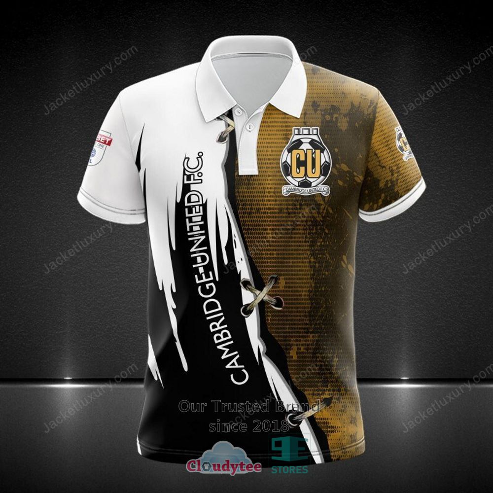 Cambridge United F.C White Yellow Black 3D Shirt, Hoodie