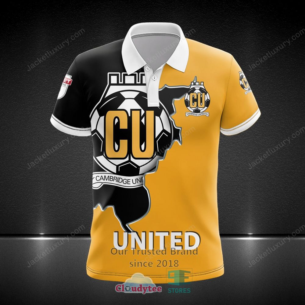 Cambridge United F.C Yellow Black 3D Shirt, Hoodie