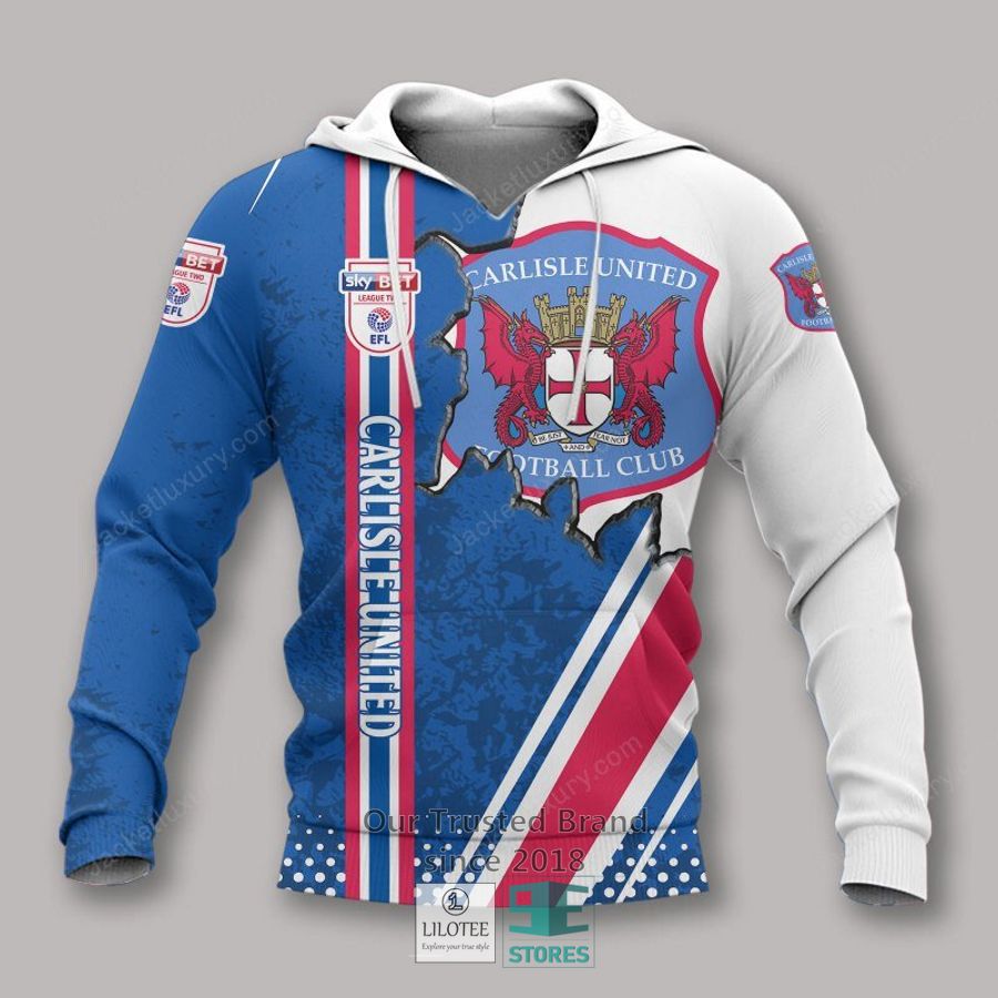 Carlisle United Blue Red Polo Shirt, hoodie