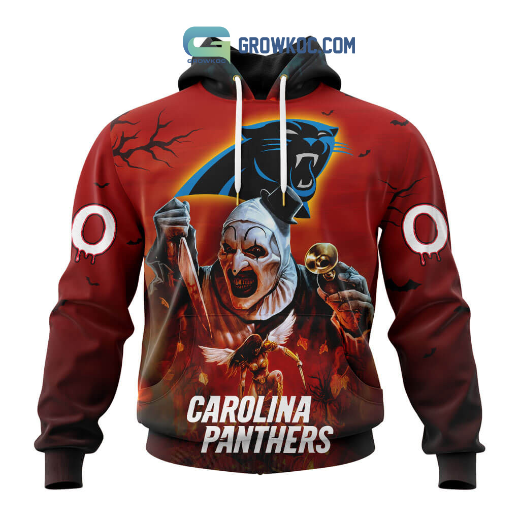 Carolina Panthers NFL Horror Terrifier Ghoulish Halloween Day Hoodie T Shirt