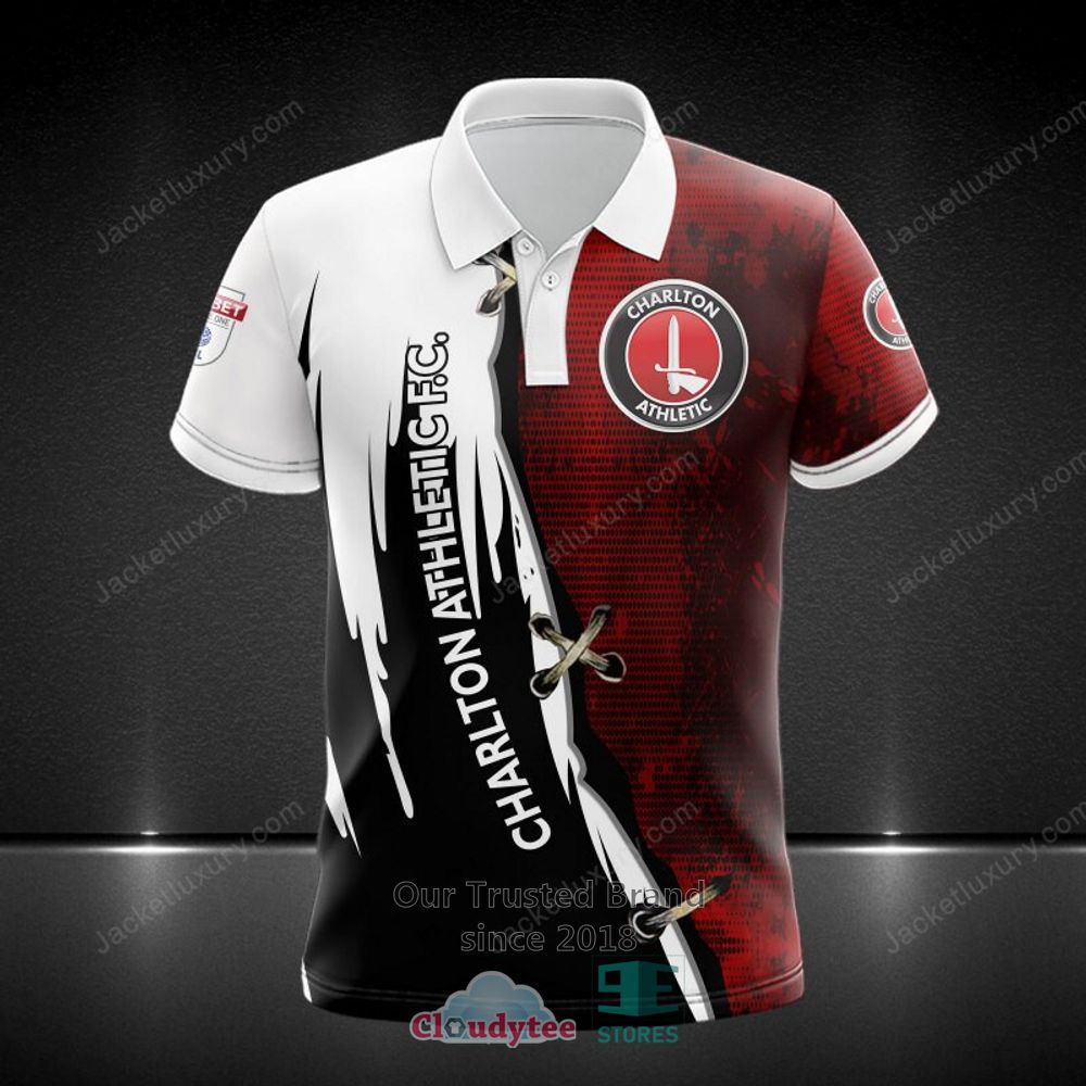 Charlton Athletic F.C White Black Red 3D Shirt, Hoodie