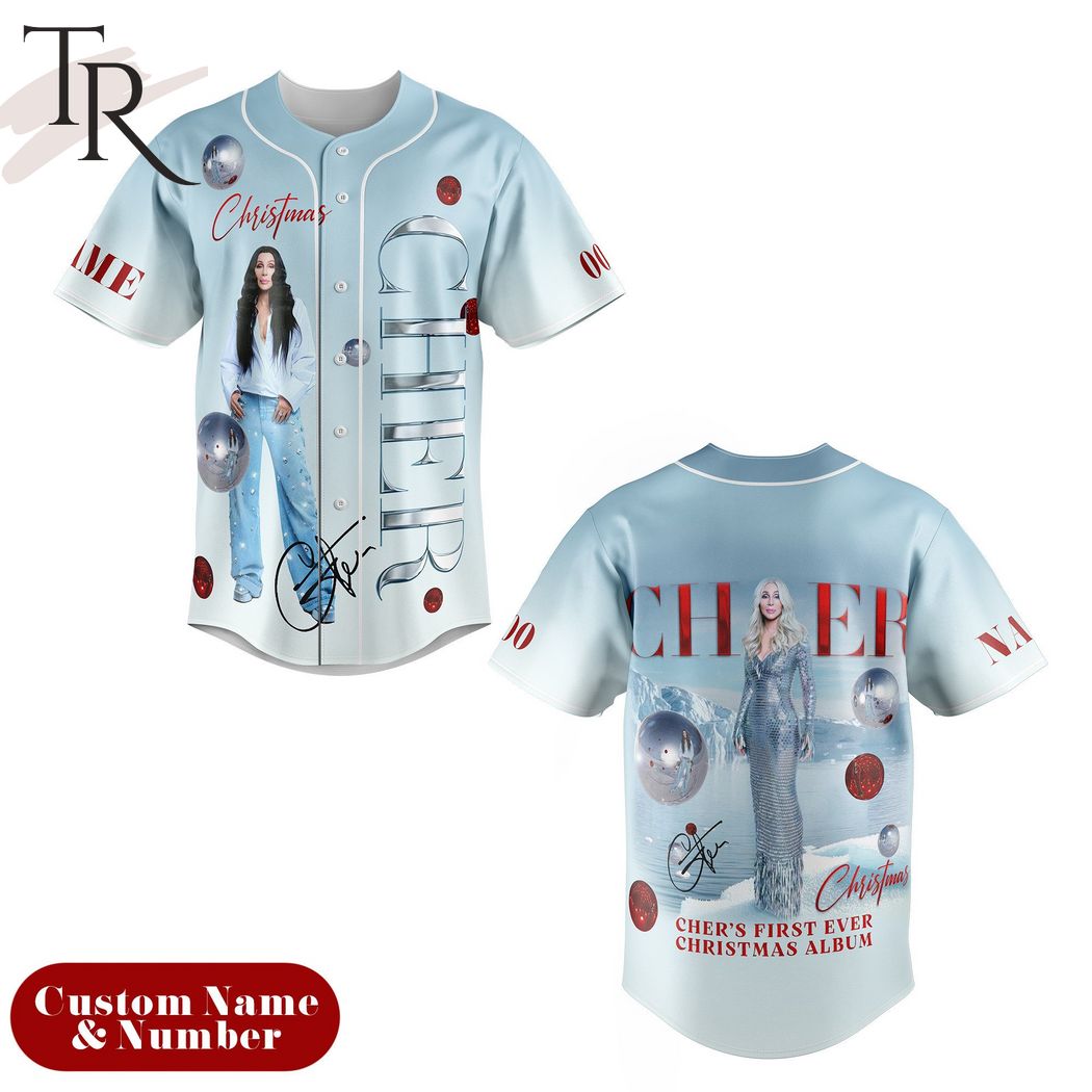 Cher's First Ever Christmas Album Cher Custom Baseball Jersey