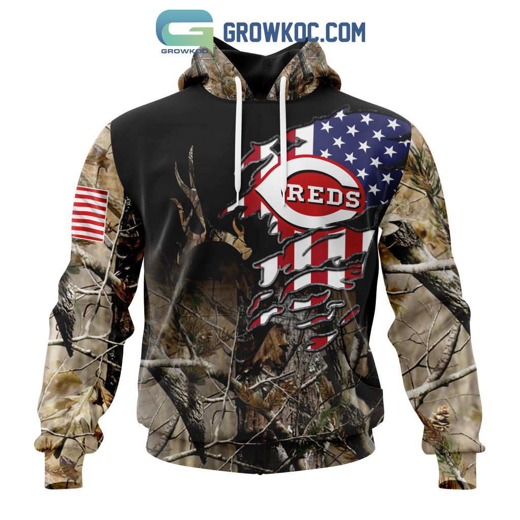 Cincinnati Reds MLB Special Camo Realtree Hunting Hoodie T Shirt
