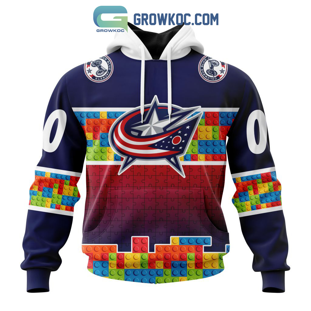 Columbus Blue Jackets NHL Special Autism Awareness Design Hoodie T Shirt