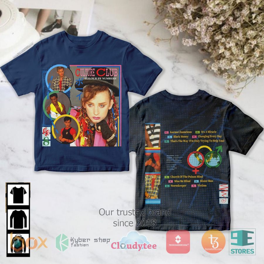 Culture Club Band Colour By Numbers Album 3D T-Shirt