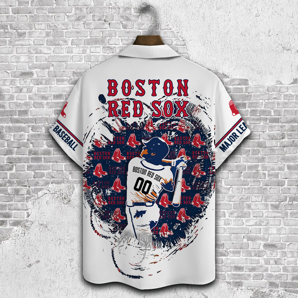 Custom Name And Number Boston Red Sox Baseball Cool Hawaiian Shirt