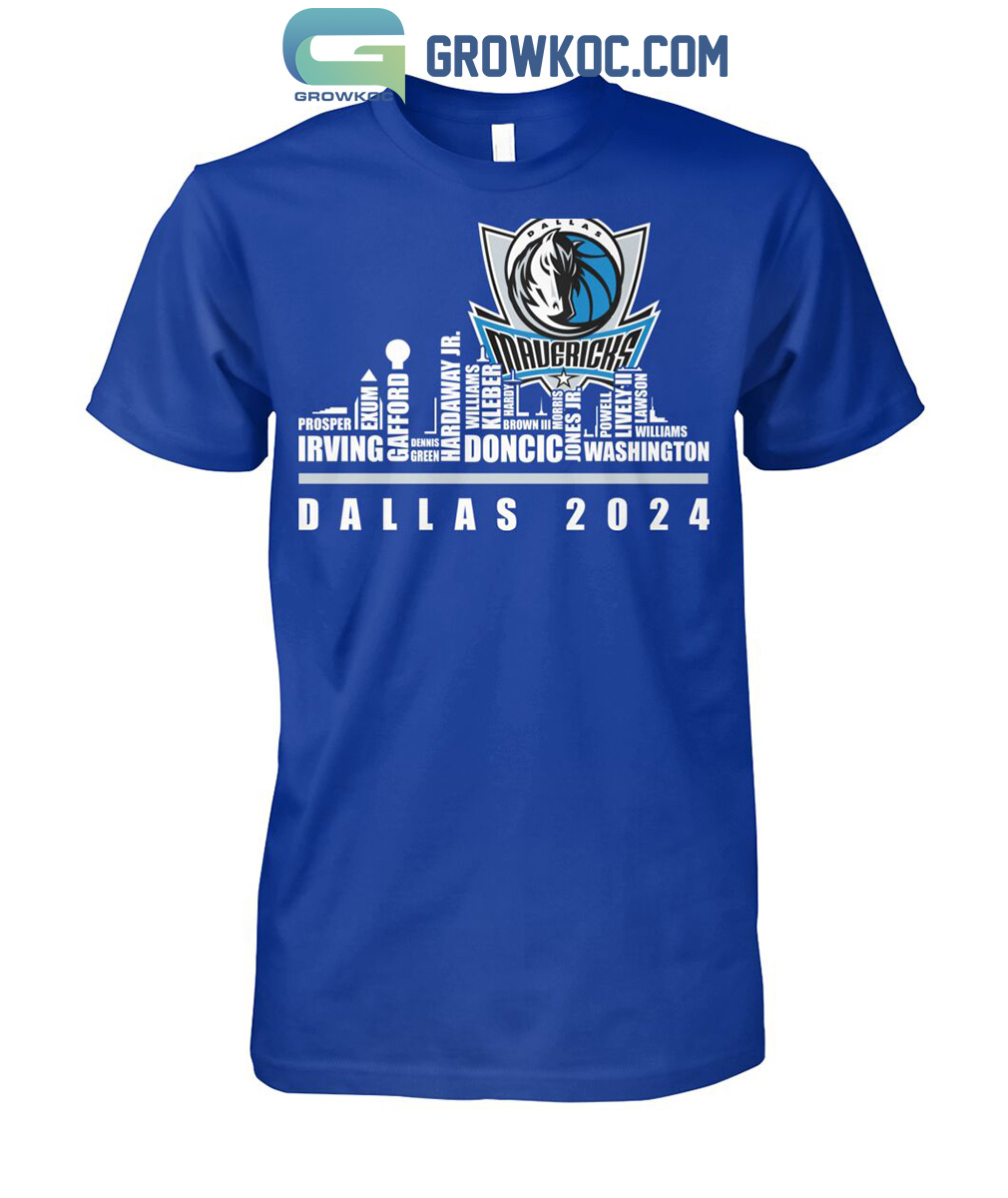 Dallas Mavericks City Horizon Team Player Name 2024 T-Shirt