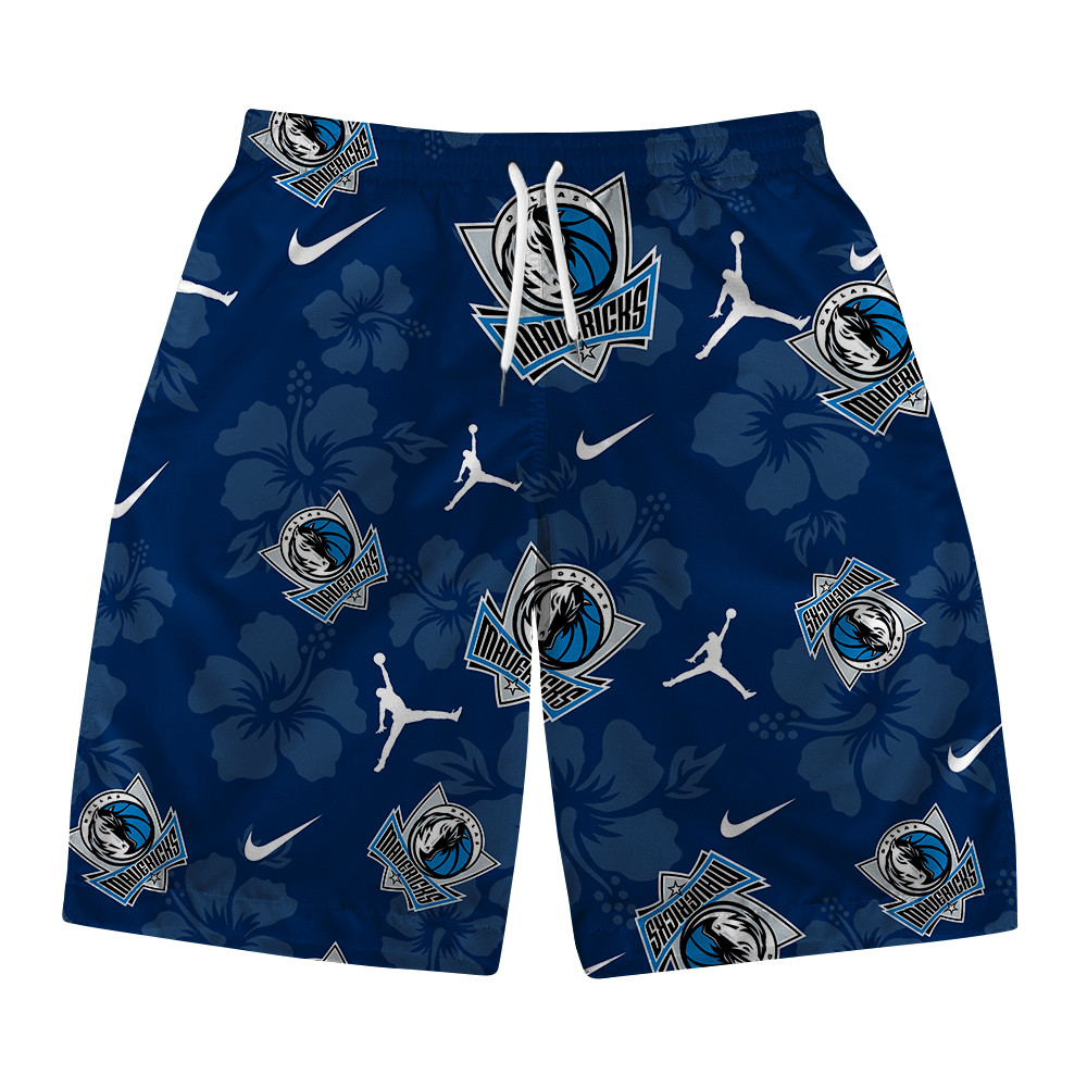 Dallas Mavericks National Basketball Association Hawaiian Set Floral V4 NBA Pattern
