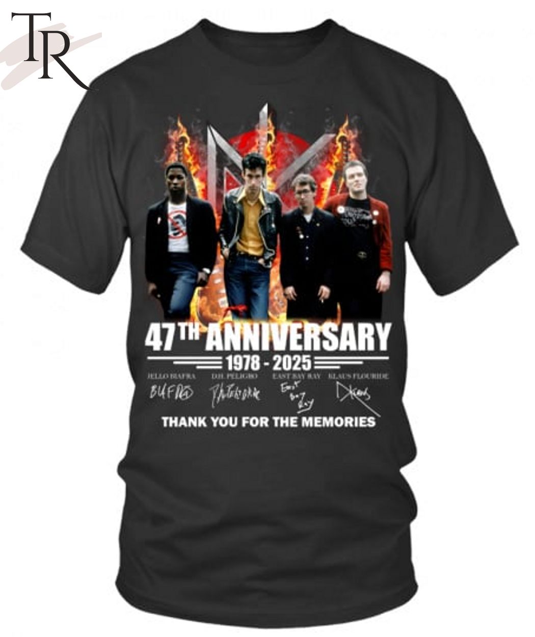Dead Kennedys 47th Anniversary 1978-2025 Thank You For The Memories T-Shirt