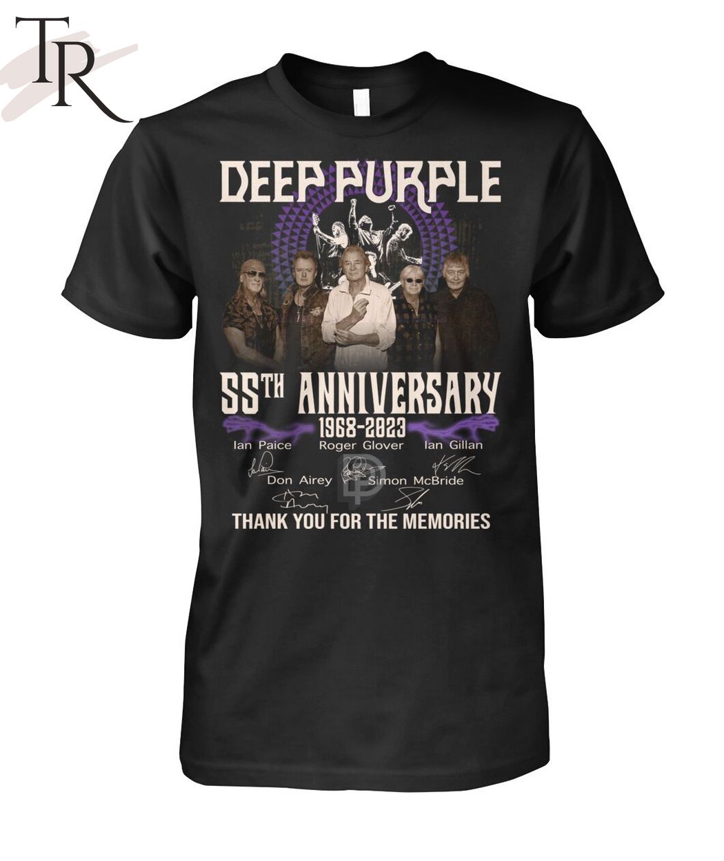 Deep Purple 55th Anniversary 1968 - 2023 Thank You For The Memories T-Shirt