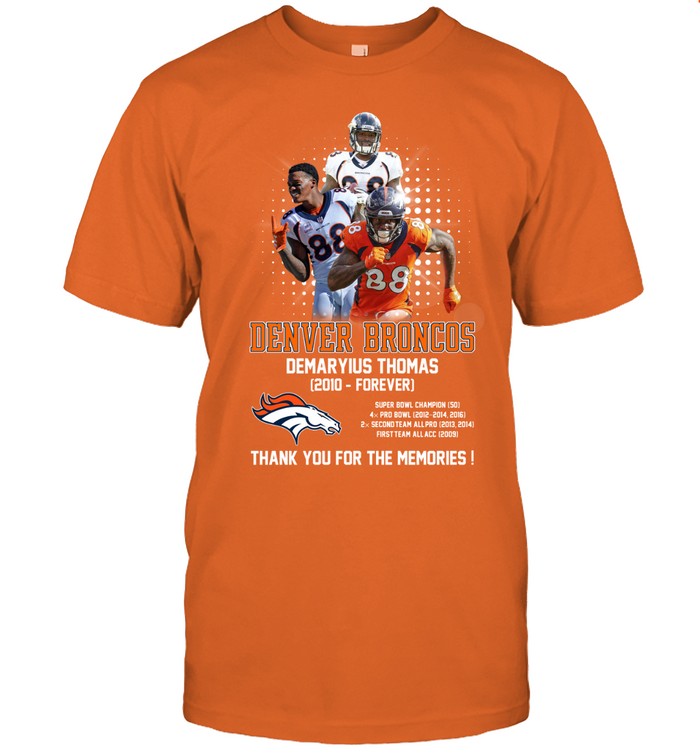 Denver Broncos Demaryius Thomas 2010 - Forever Thank You For The Memories T-Shirt