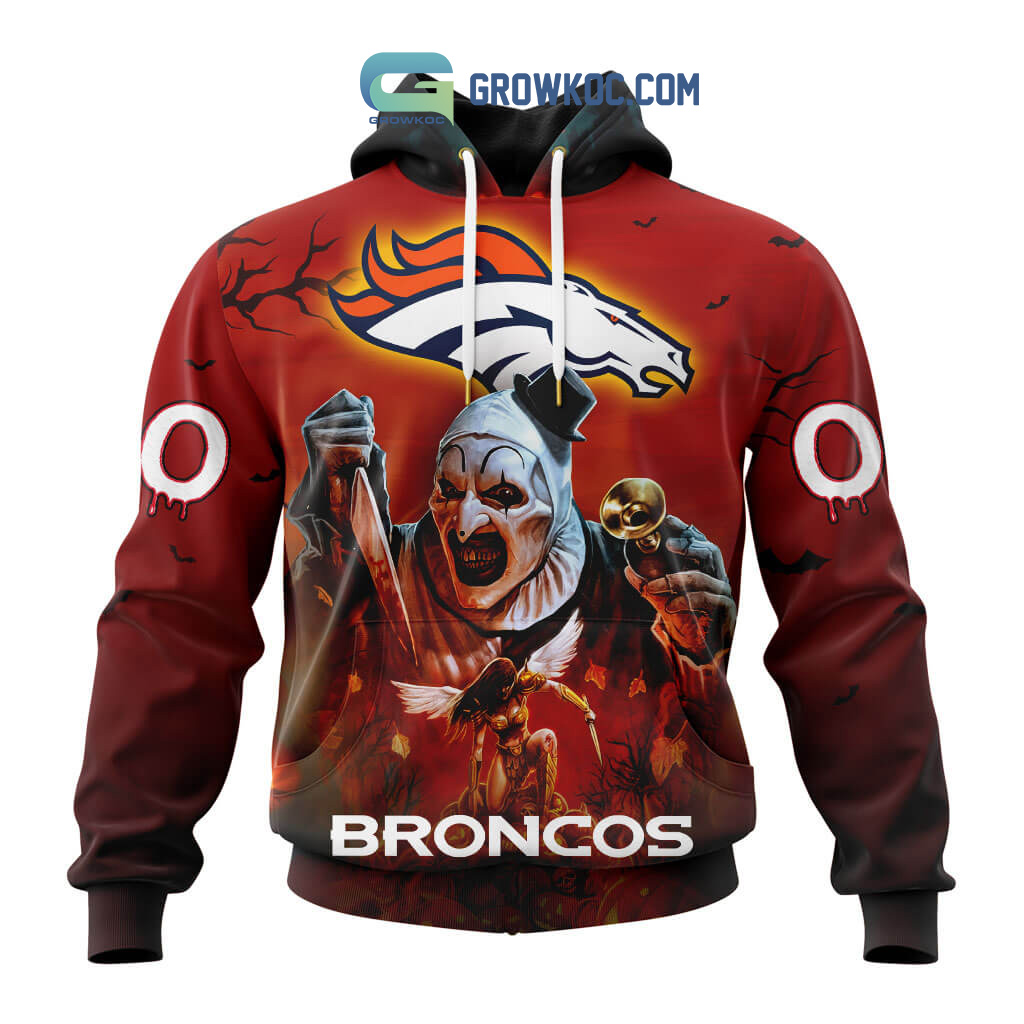 Denver Broncos NFL Horror Terrifier Ghoulish Halloween Day Hoodie T Shirt