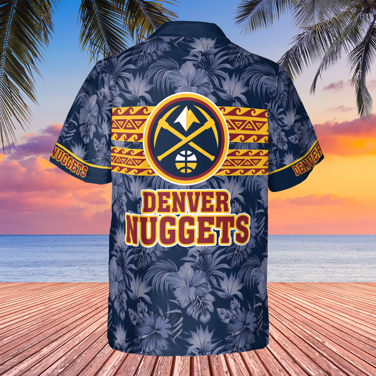 Denver Nuggets National Basketball Association 2023 Hibiscus Pattern AOP Hawaiian Shirt SH1FI