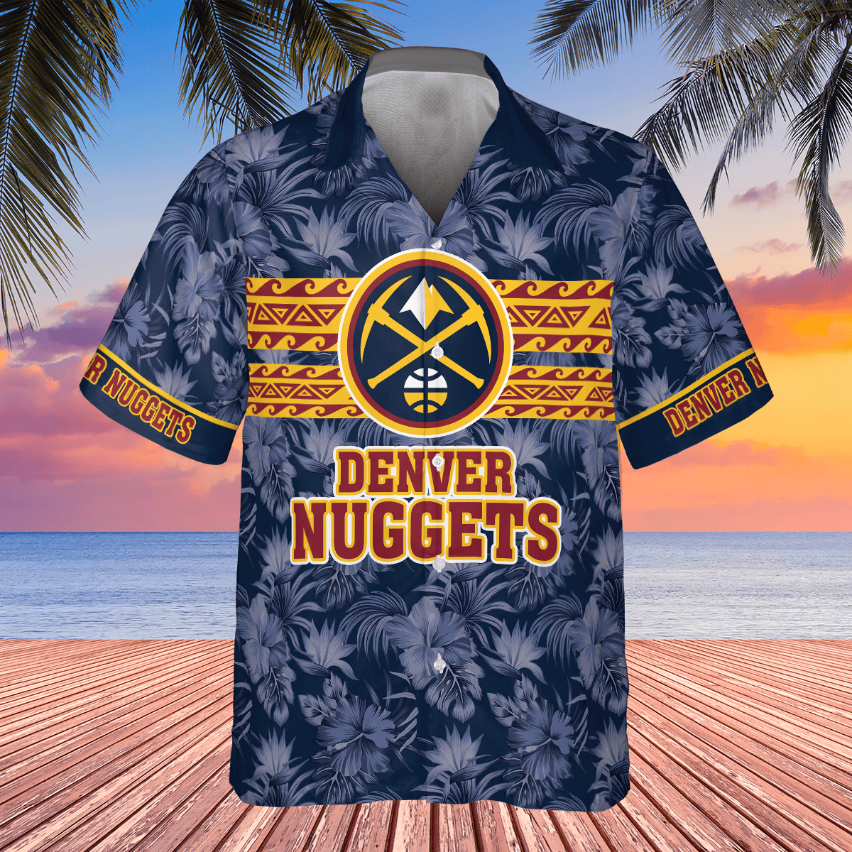 Denver Nuggets National Basketball Association 2023 Hibiscus Pattern AOP Hawaiian Shirt SH1FI