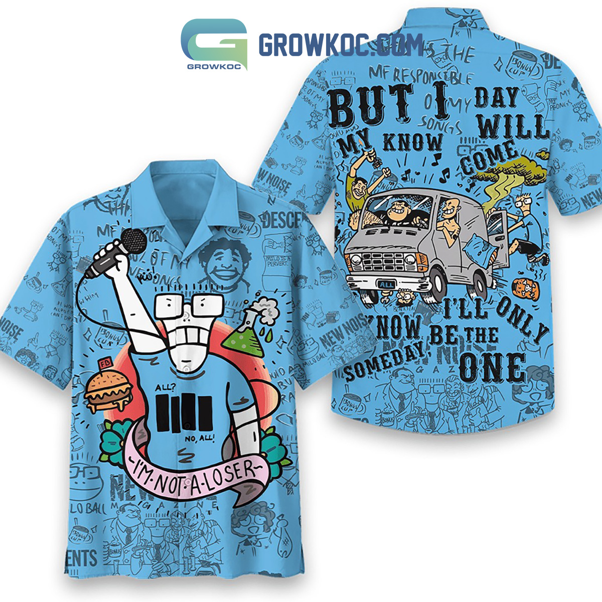 Descendents I Am Not A Loser Descendants Hawaiian Shirts Blue Version