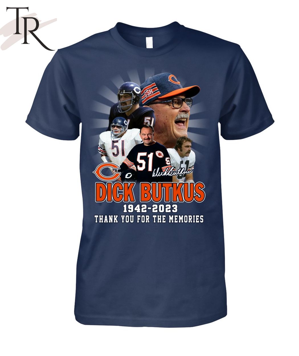 Dick Butkus 1942 - 2023 Thank You For The Memories T-Shirt