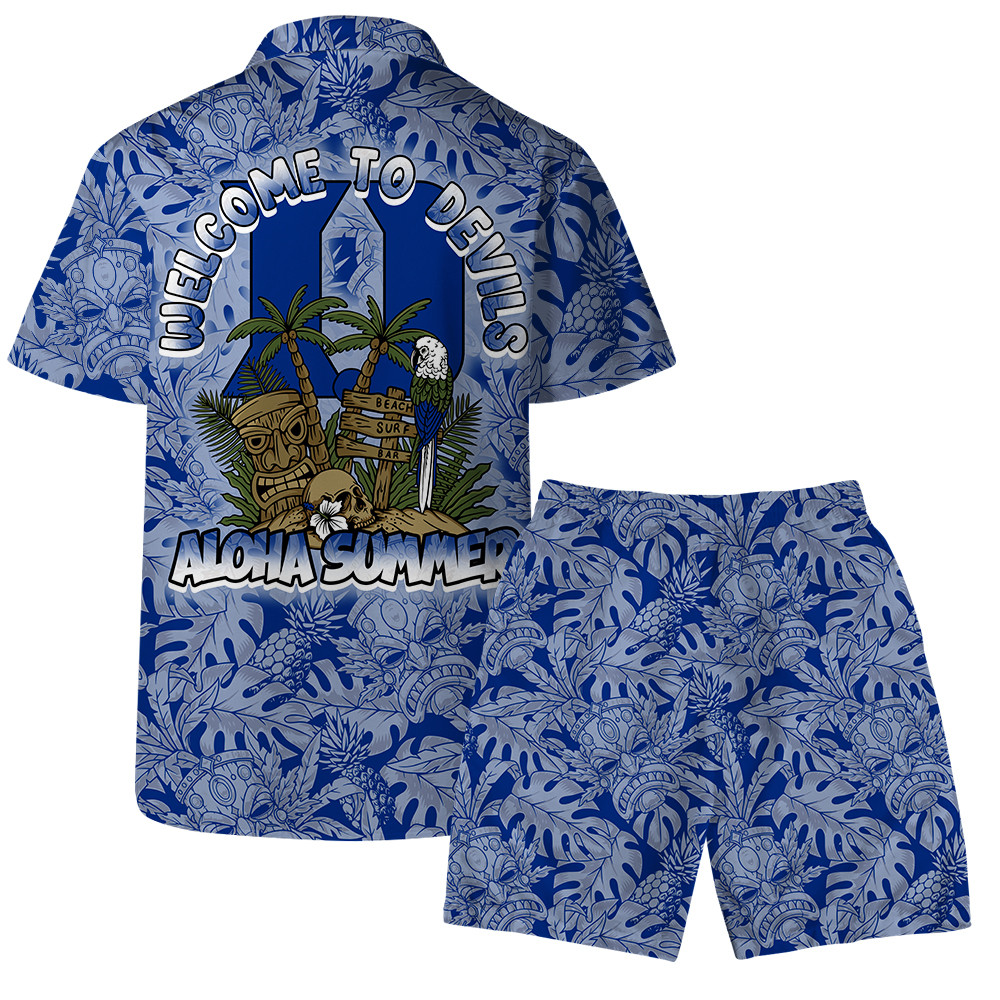 Duke Blue Devils - Welcome To NCAA Pattern Hawaiian Set