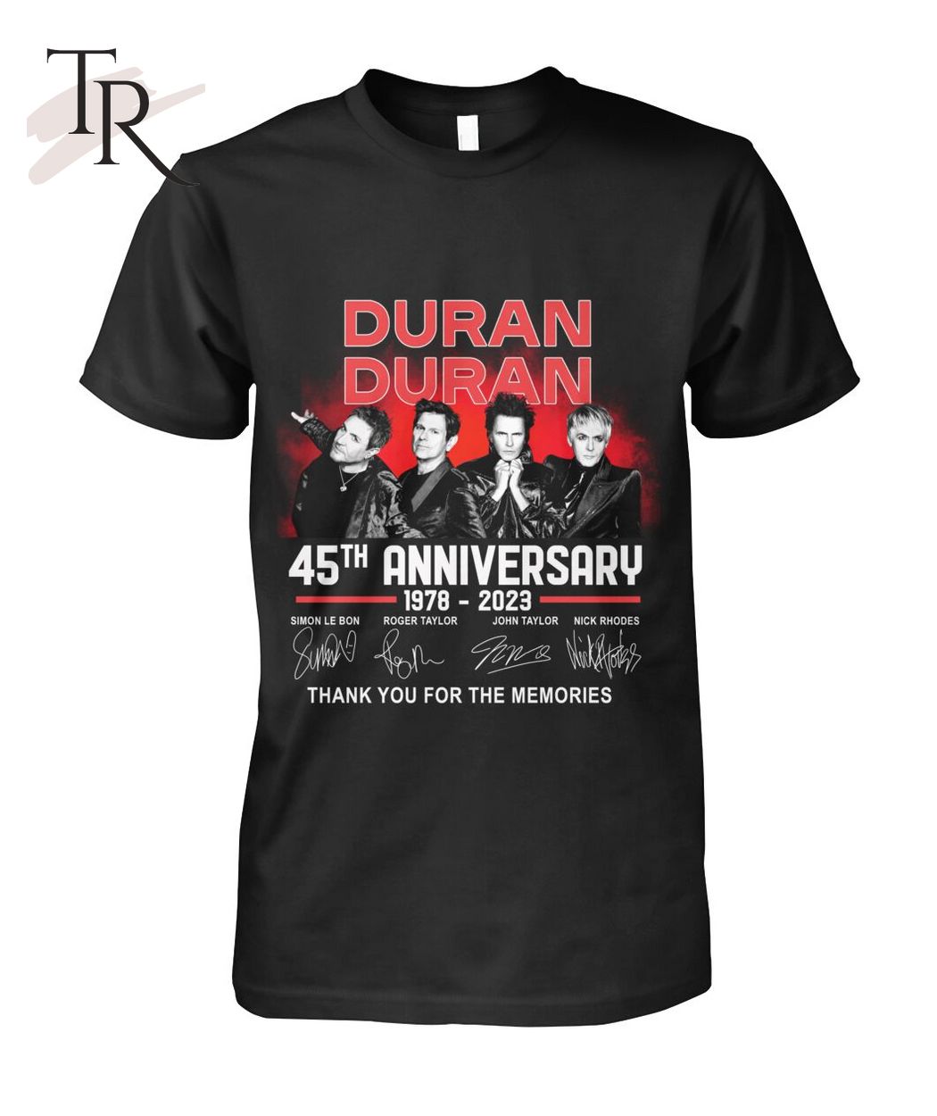 Duran Duran 45th Anniversary 1978 - 2023 Thank You For The Memories T-Shirt