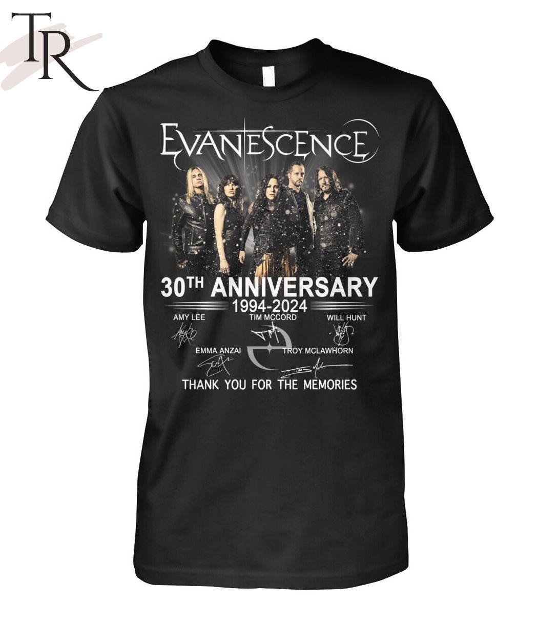 Evanescence 30th Anniversary 1994 - 2024 Thank You For The Memories T-Shirt