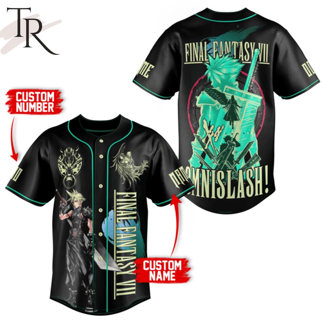 Final Fantasy VII Omnislash Custom Baseball Jersey