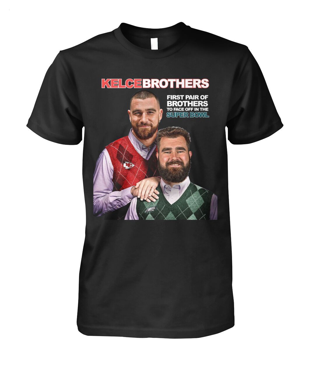 First Pair Of Brothers To Face Off In The Super Bowl Kelce Brothers T-Shirt