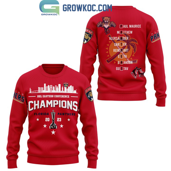 Florida Panther 2023 Eastern Conference Final Champions Red Design Hoodie T-Shirt