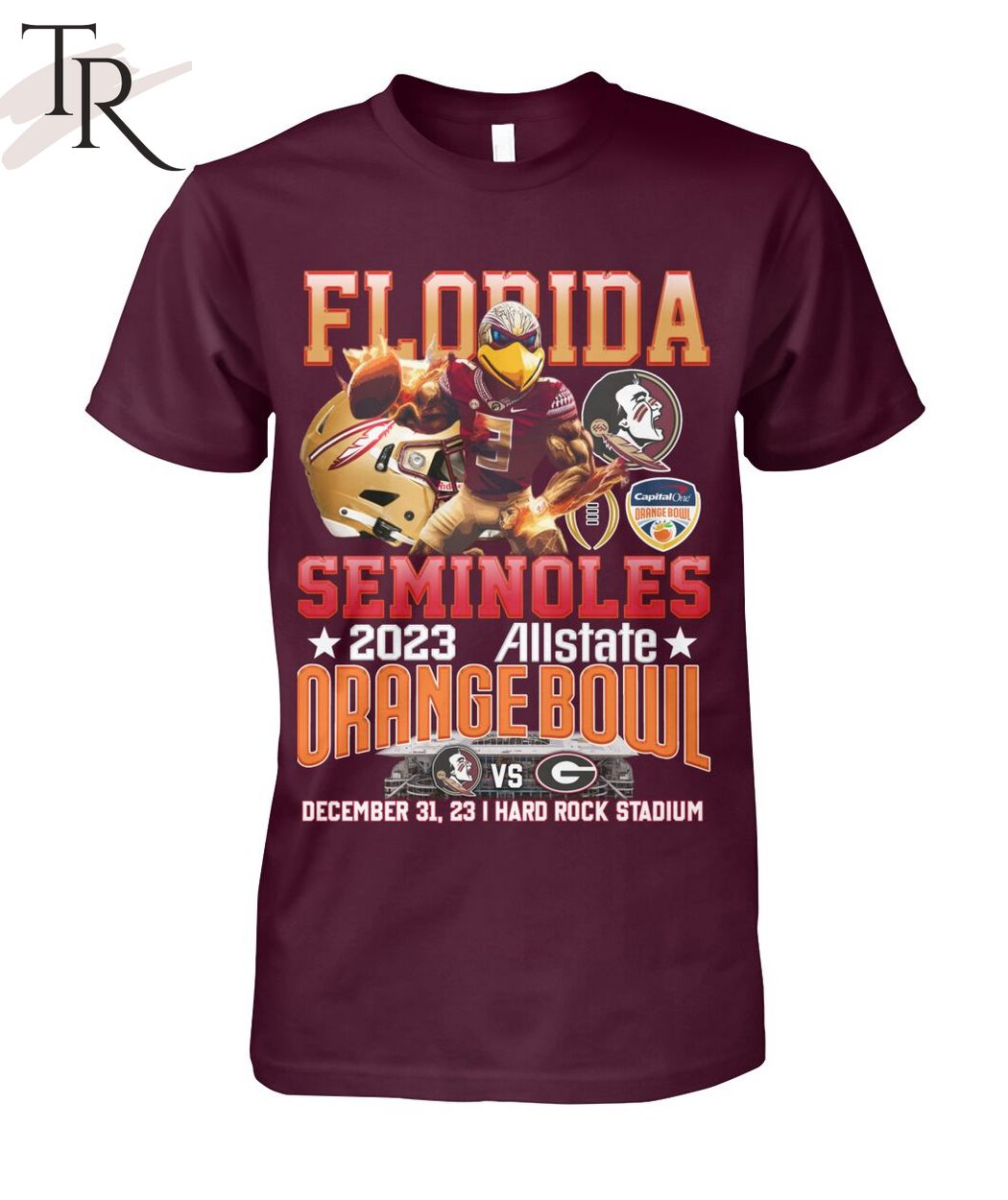 Florida Seminoles 2023 Allstate Orange Bowl December 31, 2023 Hard Rock Stadium T-Shirt