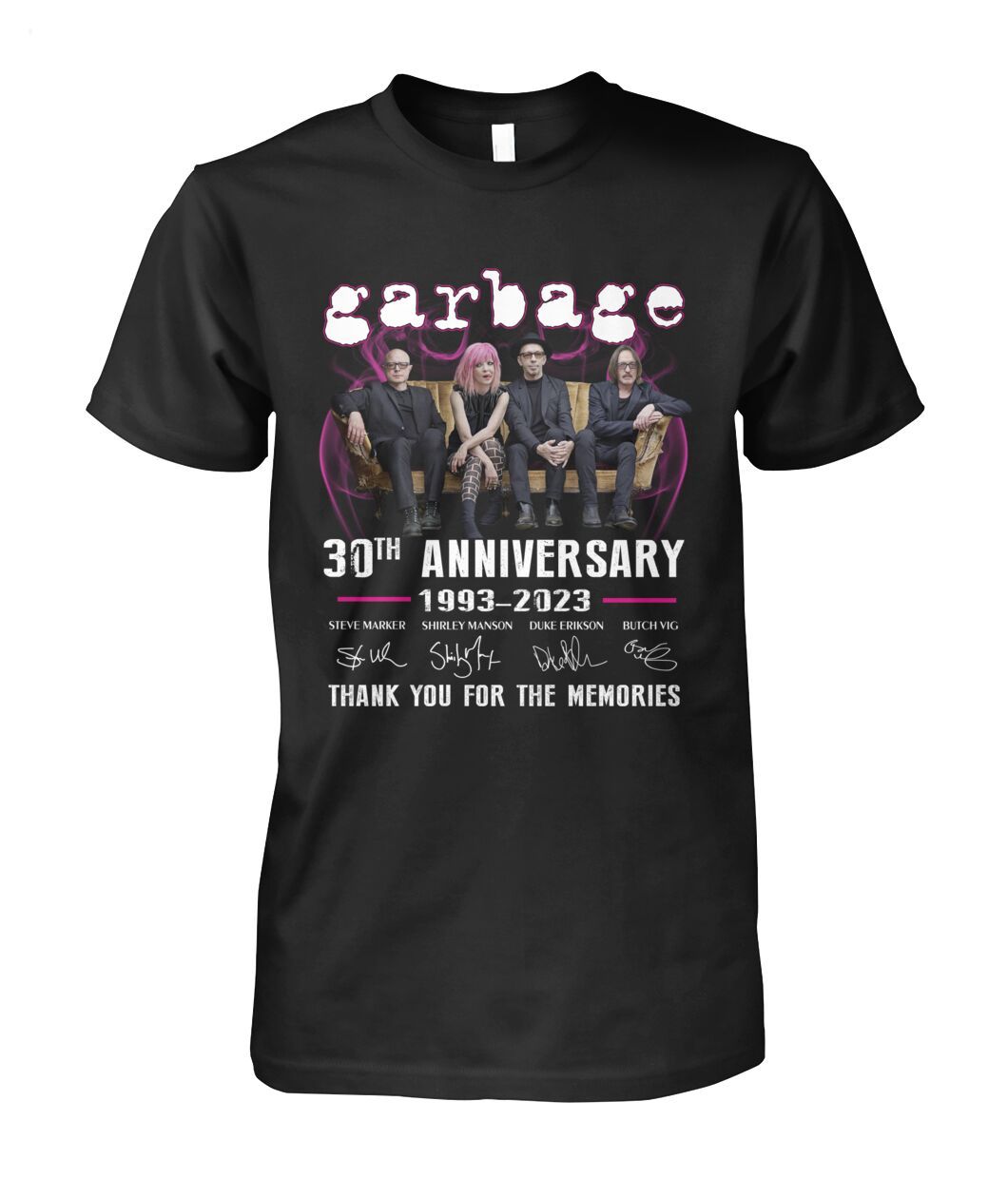 Garbage 30th Anniversary 1993 - 2023 Thank You For The Memories T-Shirt