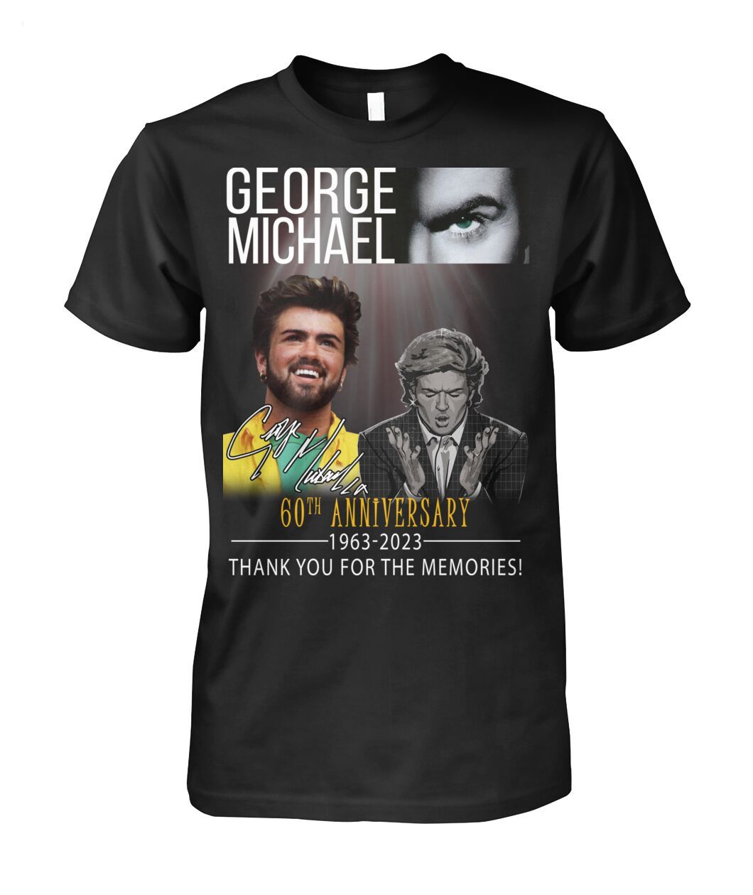 George Michael 60th Anniversary 1963 - 20223 Thank You For The Memories T-Shirt