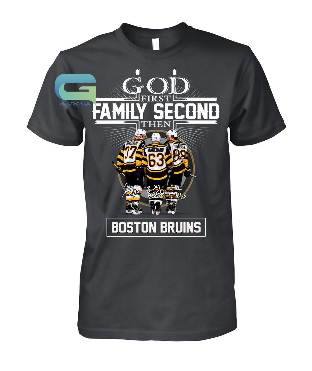 God First Family Second Then Boston Bruins Hockey Champions Team 2023 T-Shirt