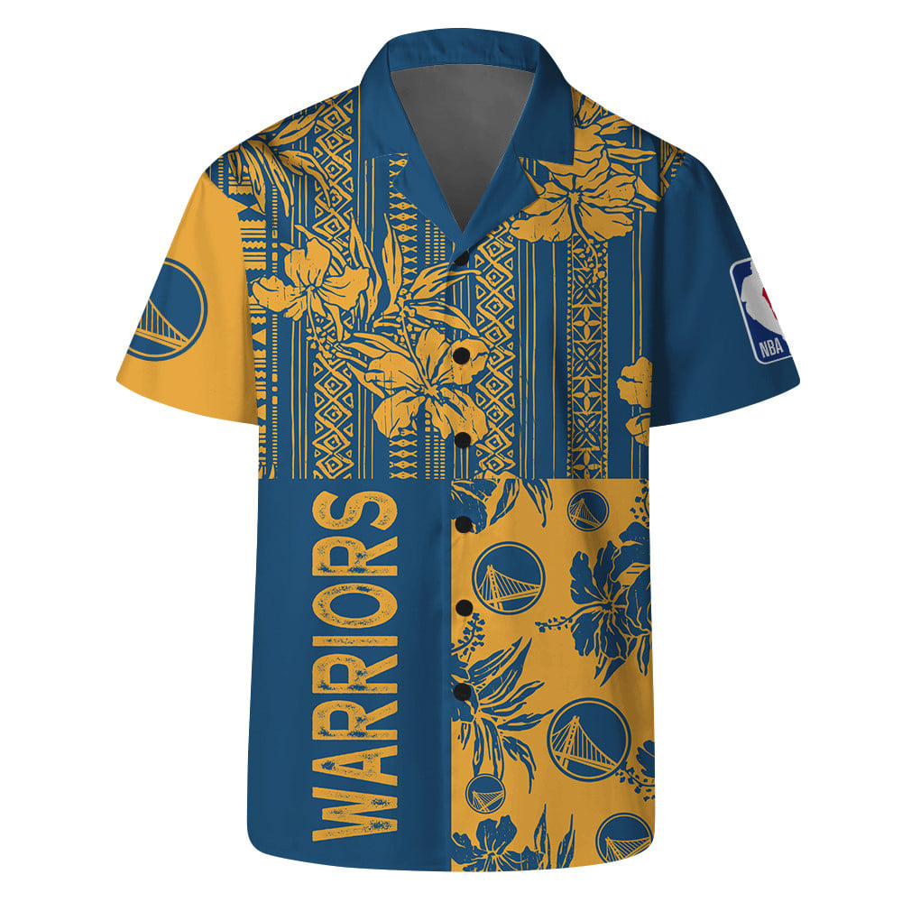Golden State Warriors National Basketball Association Hawaiian Set Floral V5 NBA Pattern