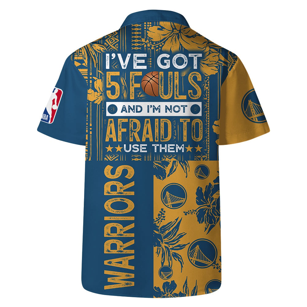 Golden State Warriors National Basketball Association Hawaiian Set Floral V5 NBA Pattern