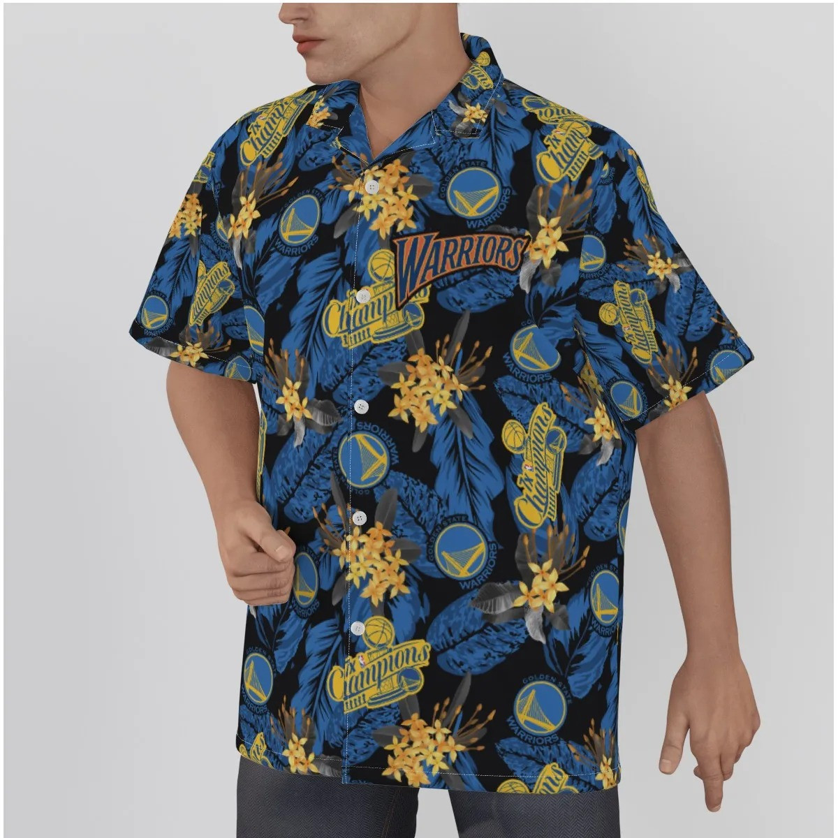 Golden State Warriors NBA 2023 Tropical Art The City 3D Hawaiian Shirt