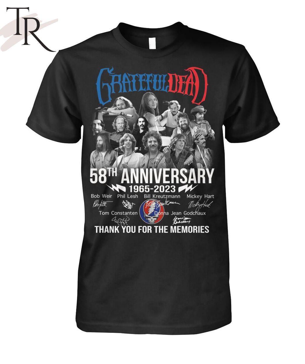 Grateful Dead 58th Anniversary 1965 - 2023 Thank You For The Memories Unisex T-Shirt