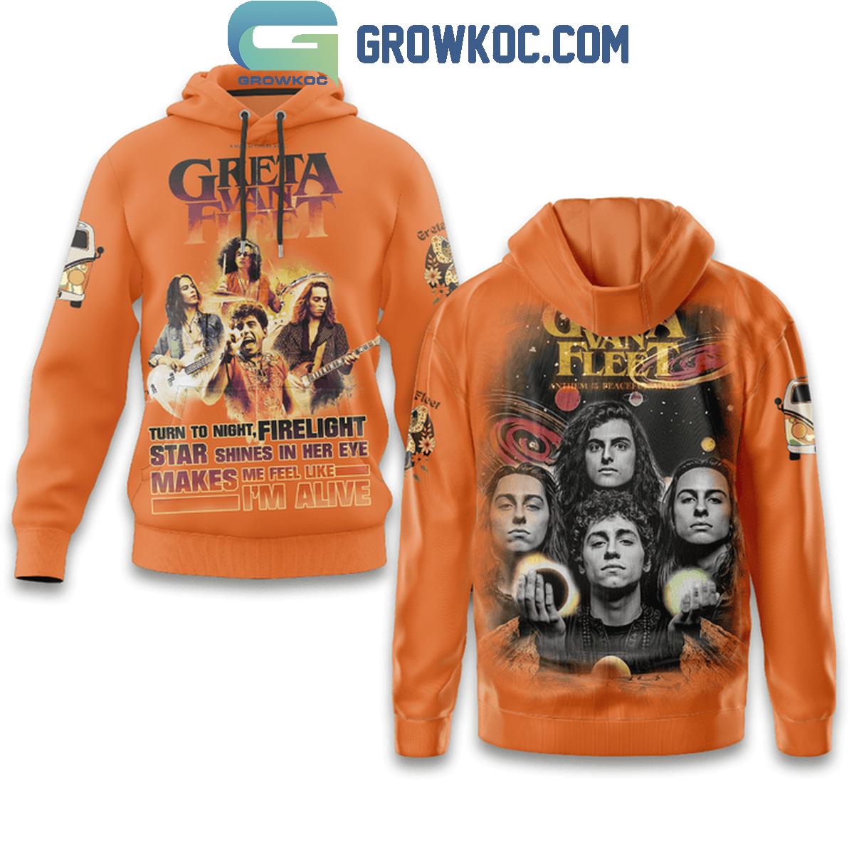 Greta Van Fleet Turn To Night Firelight Star Shines In Her Eye Hoodie Shirts