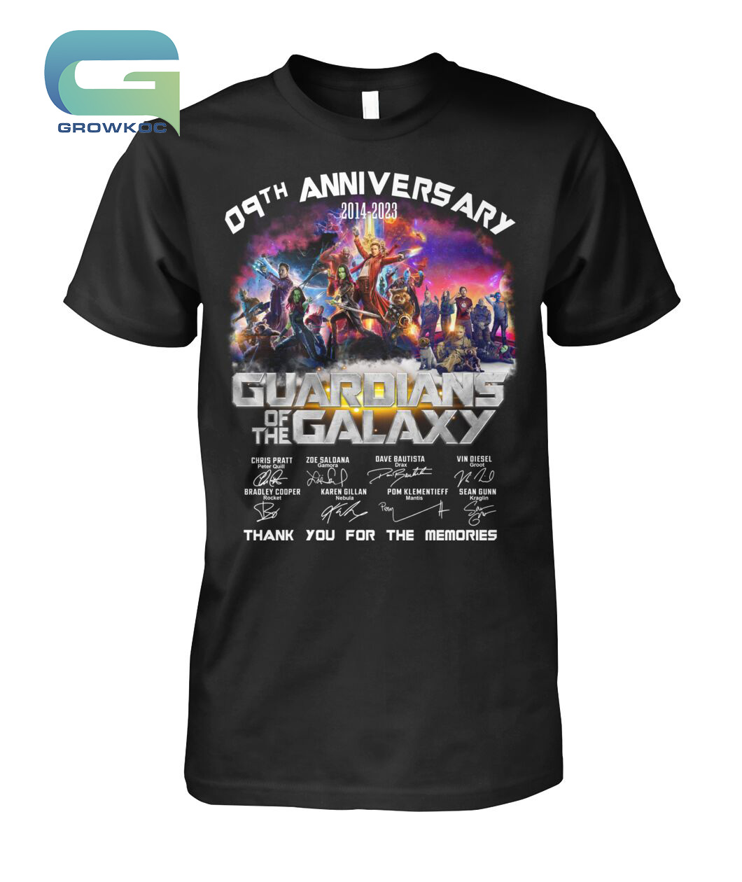 Guardians Of The Galaxy 2014-2023 09th Anniversary T-Shirt