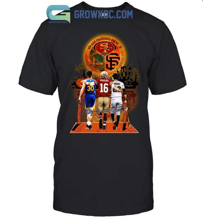 Halloween San Francisco 49ers Giants And Golden State Warrios T Shirt