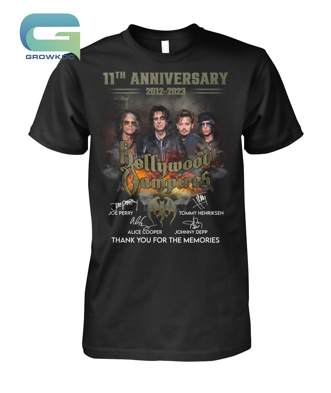 Hollywood Vampires 11th Anniversary 2012-2023 Thank You For The Memories T-Shirt