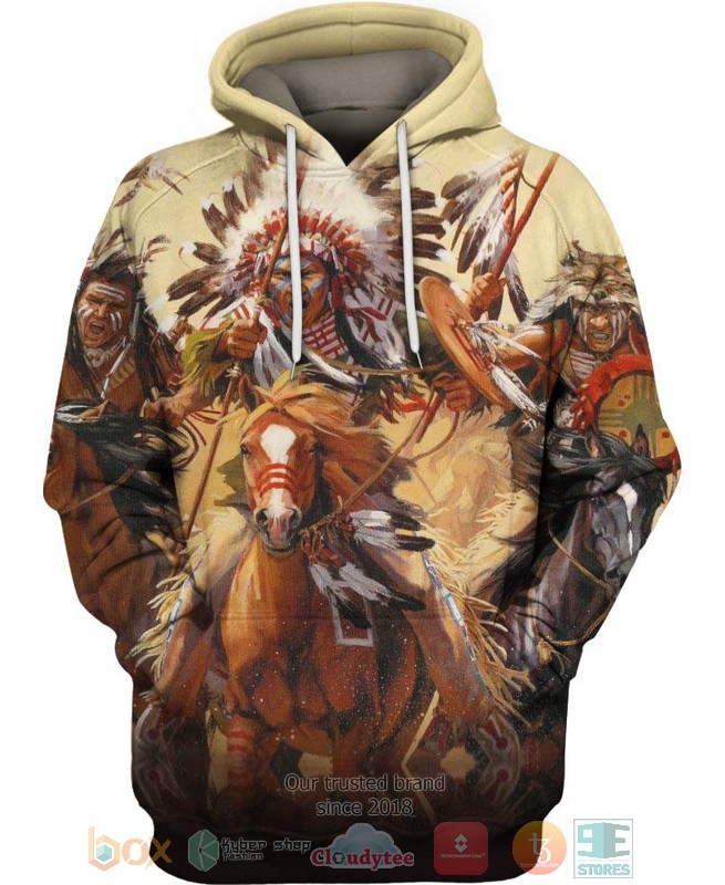 HOT Native Warrior Battle All Over Printed 3D Shirt, Hoodie