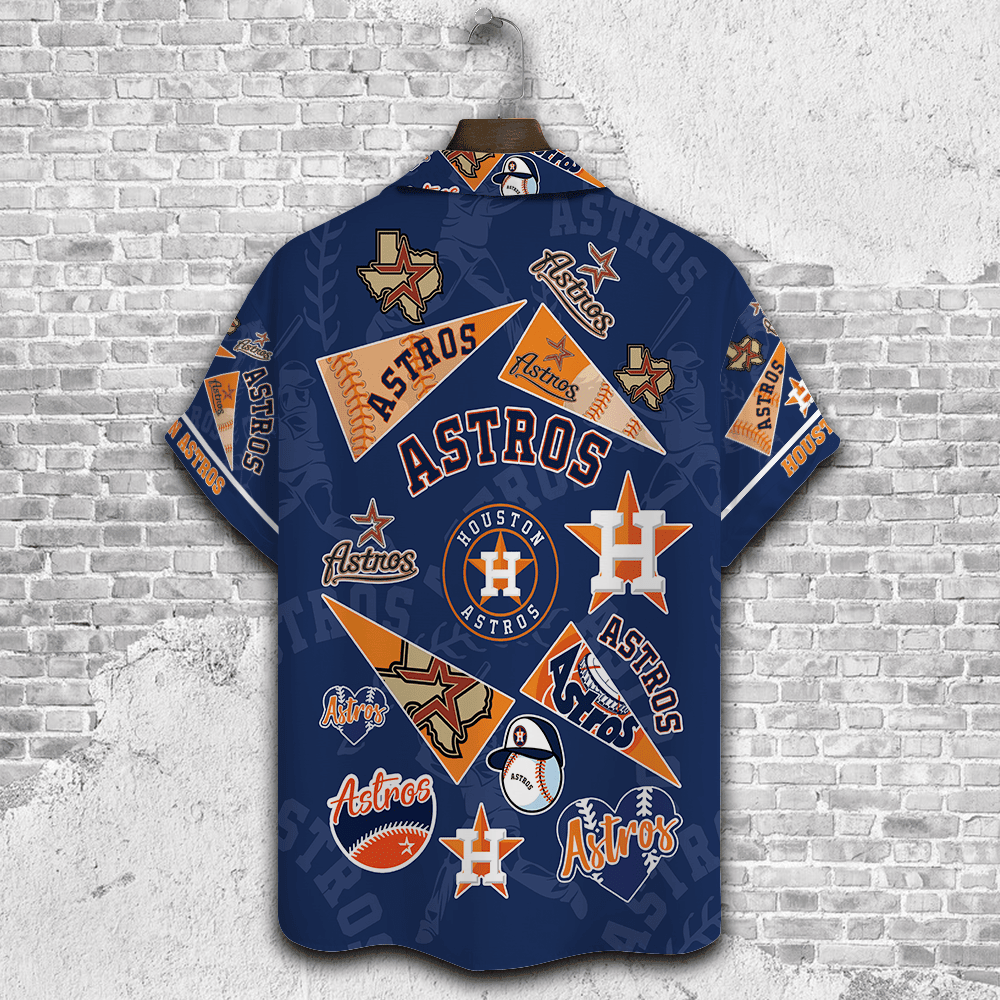 Houston Astros Major League Baseball 3D Print Hawaiian Shirt SH1ML V1