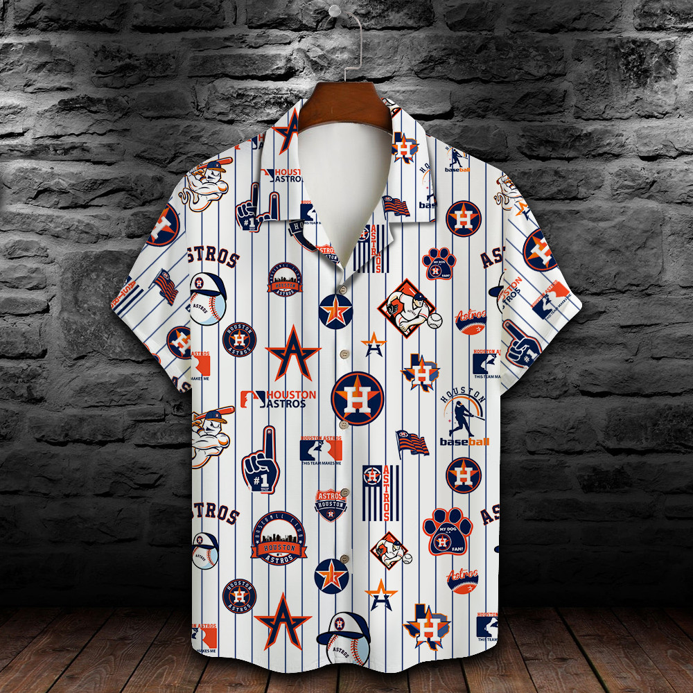 Houston Astros Major League Baseball 3D Print Hawaiian Shirt SH1ML V2