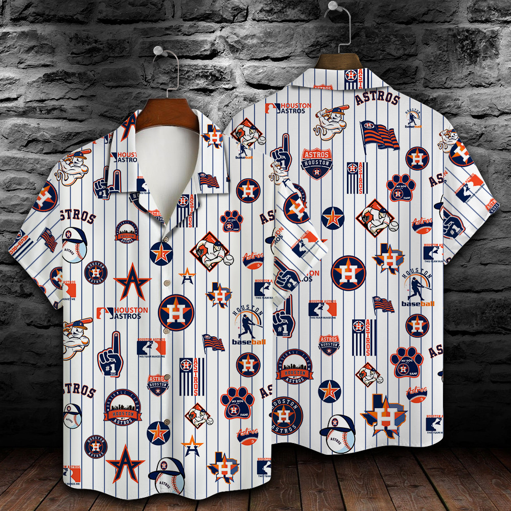 Houston Astros Major League Baseball 3D Print Hawaiian Shirt SH1ML V2