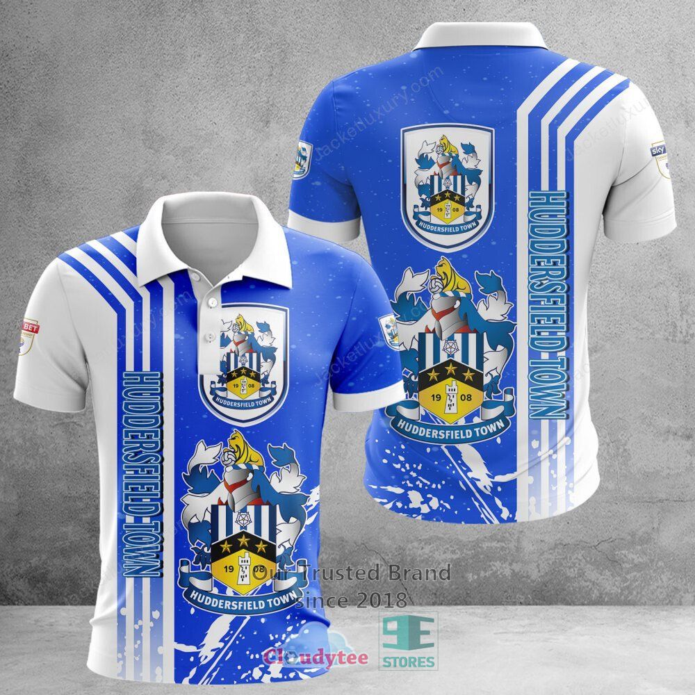 Huddersfield Town A.Football Club Blue White 3D Hoodie, Shirt