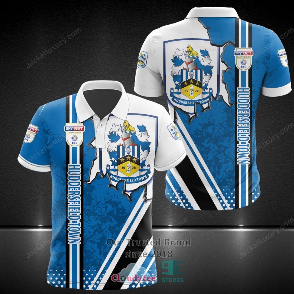 Huddersfield Town A.Football Club White Blue 3D Hoodie, Shirt