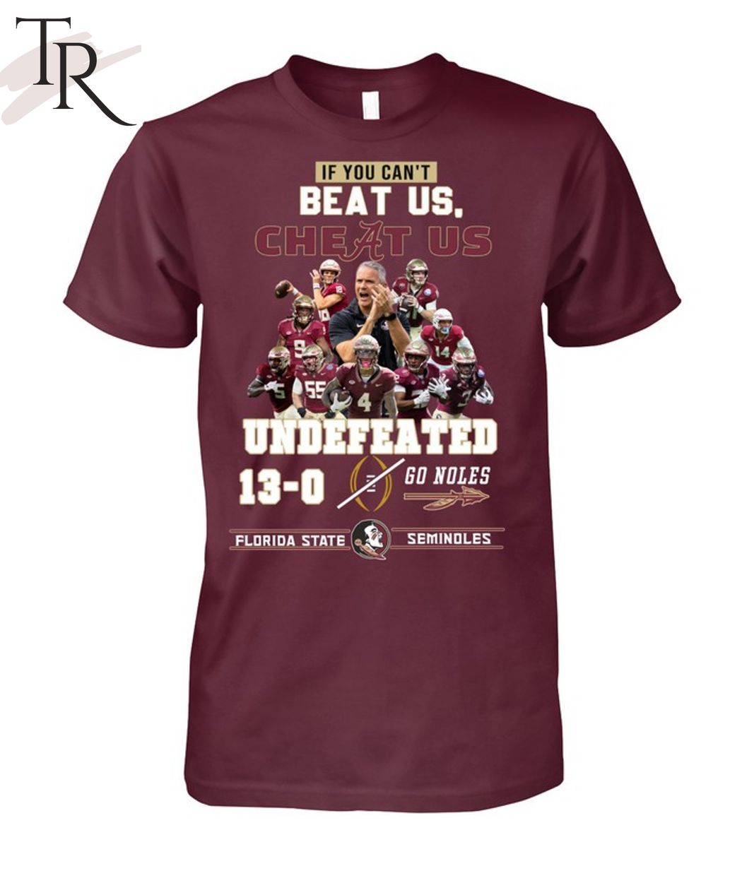 If You Can't Beat Us, Cheat Us Undefeated 13-0 Go Noles Florida State Seminoles T-Shirt