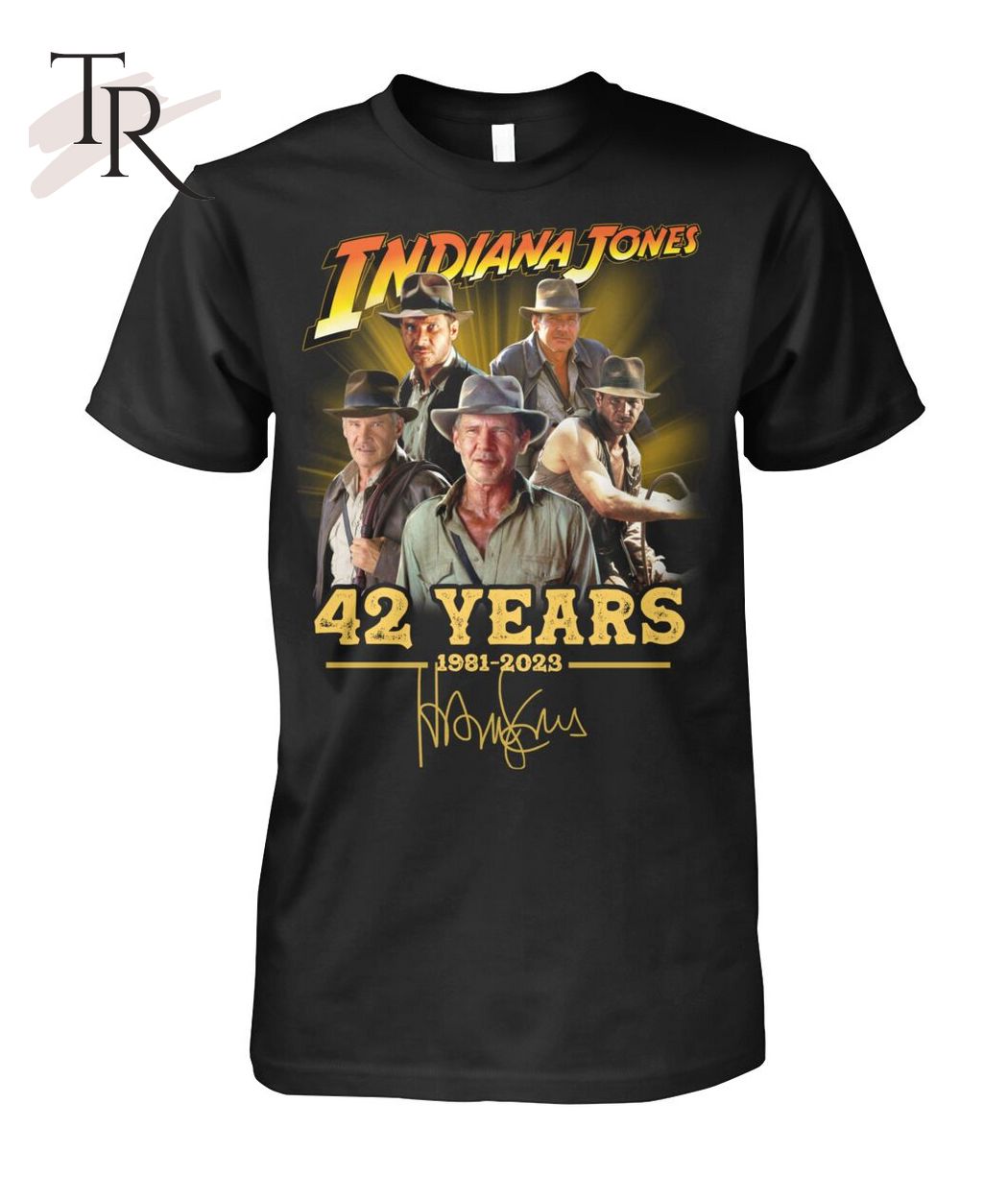 Indiana Jones 42 Years 1981 - 2023 Signature T-Shirt