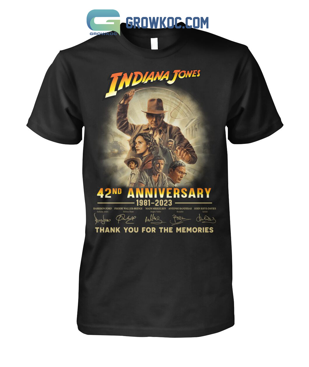 Indiana Jones 42nd Anniversary 1981 2023 Memories T Shirt