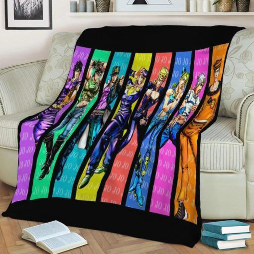 JoJo's Bizarre Adventure Anime Japan Best Seller Fleece Blanket Gift For Fan, Premium Comfy Sofa Throw Blanket Gift H99