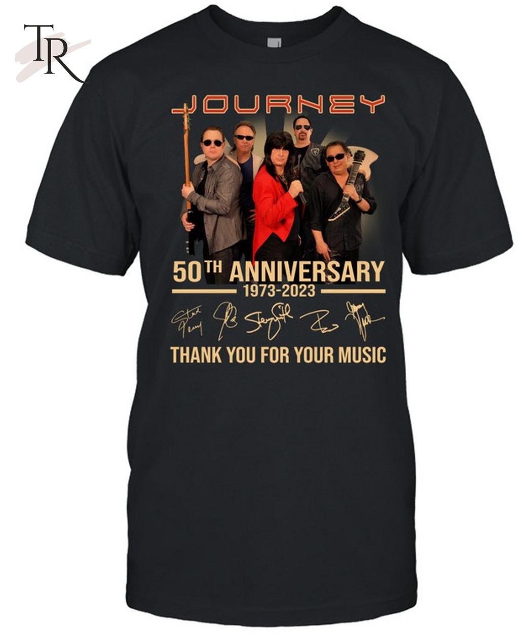 Journey 50th Anniversary 1973 - 2023 Thank You For Your Music T-Shirt